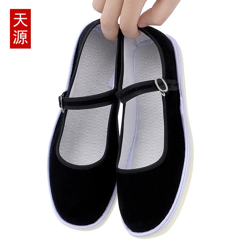 Старые пекинские тканевые туфли на плоской подошве, прошитые туфли с низким верхом, подошва-лазанья, неглубокий вырез, плоская резиновая подошва, этнические тканевые туфли в стиле матери