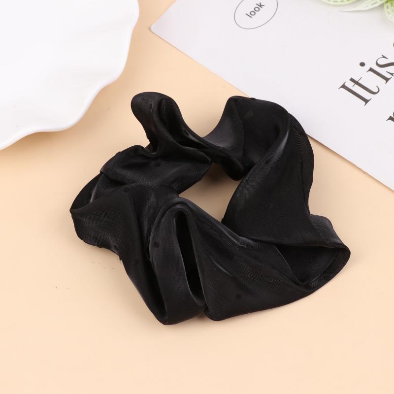 Women Oversized Scrunchies  Dot Point Mesh Hair Rope Large Fabric Elastic Hair Band Ponytail Holder Headwear