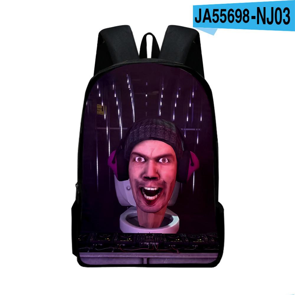 Toilet Skibidi Character School Bag With Lightweight Polyester Lining Kids For