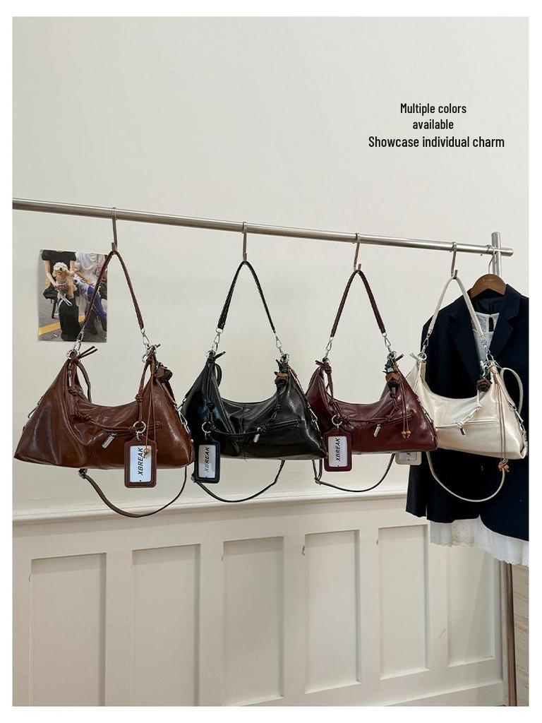 Shiny Minimalist Retro Crossbody Shoulder Bag for Women - Soft Texture, Versatile, Ideal for Outings and Commuting