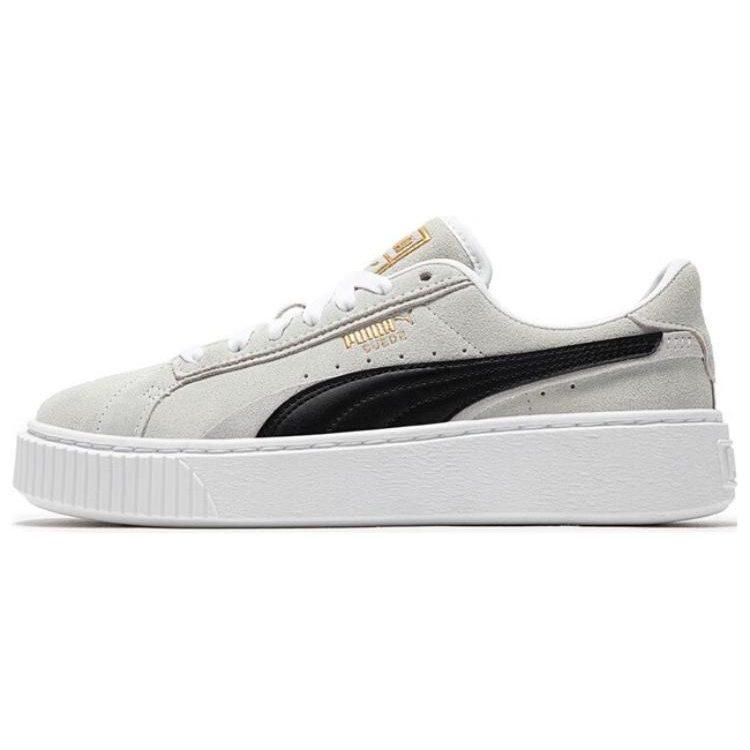 Puma Замшевая платформа 'Белый и черный' Женская 395225-02