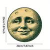 Vintage Smiling Moon Aluminum Wall Sign