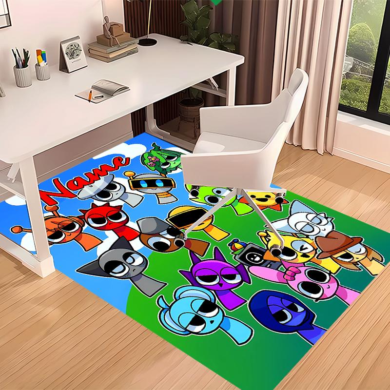 Custom personalization Game Sprunki Print Area Rug - Soft, Washable Non-Slip Indoor Mat,Living Room,Home&Office Decorative Rug