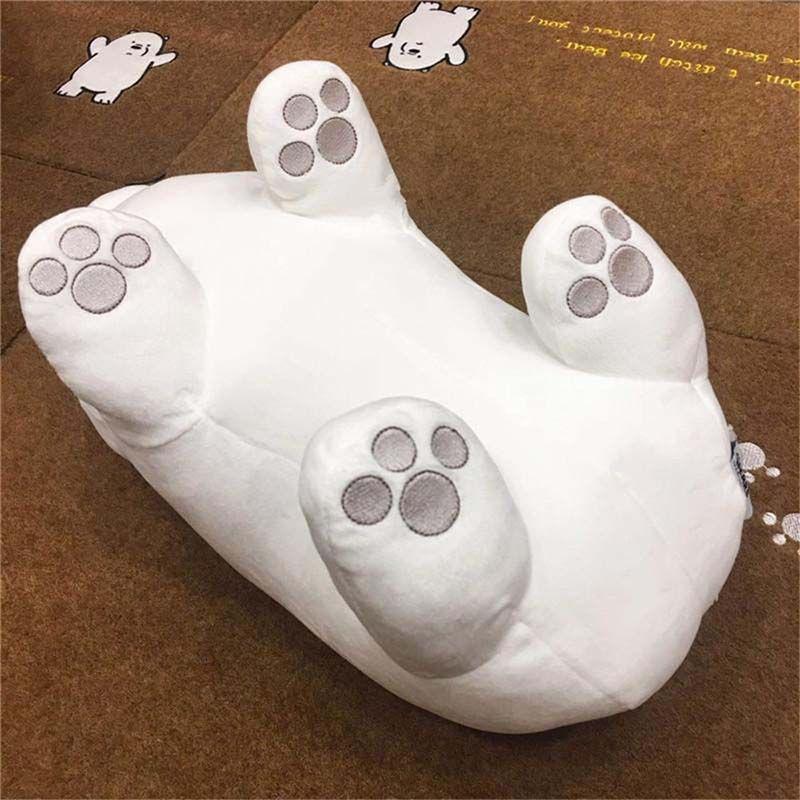 Charming We Bare Bears Ice Bear Plush Toy Super Soft Stuffed Doll For Kids