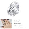 Love Faith Hope Triple Interlocked Engagement Rings for Women Stainless Steel Wedding Promise Gift