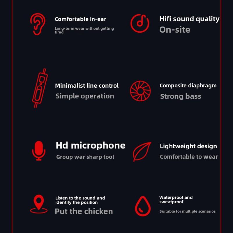 Киберспорт с микрофоном Игры Мобильные игры Наушники-вкладыши Мобильный телефон Компьютер Проводная гарнитура