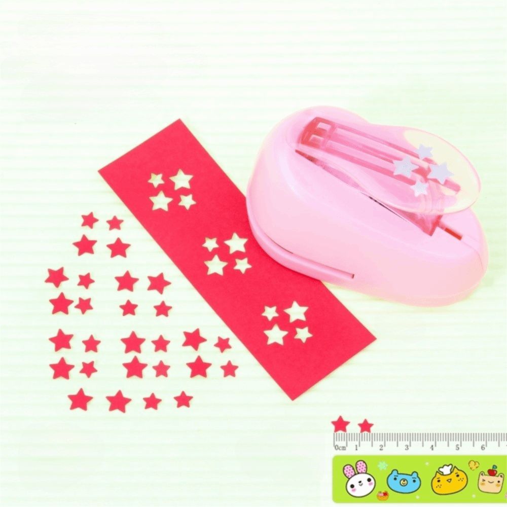 New Double Star Embossing Stamper Medium Size Craft Punch Machine Scrapbook Hand Account DIY Stamper Art Design