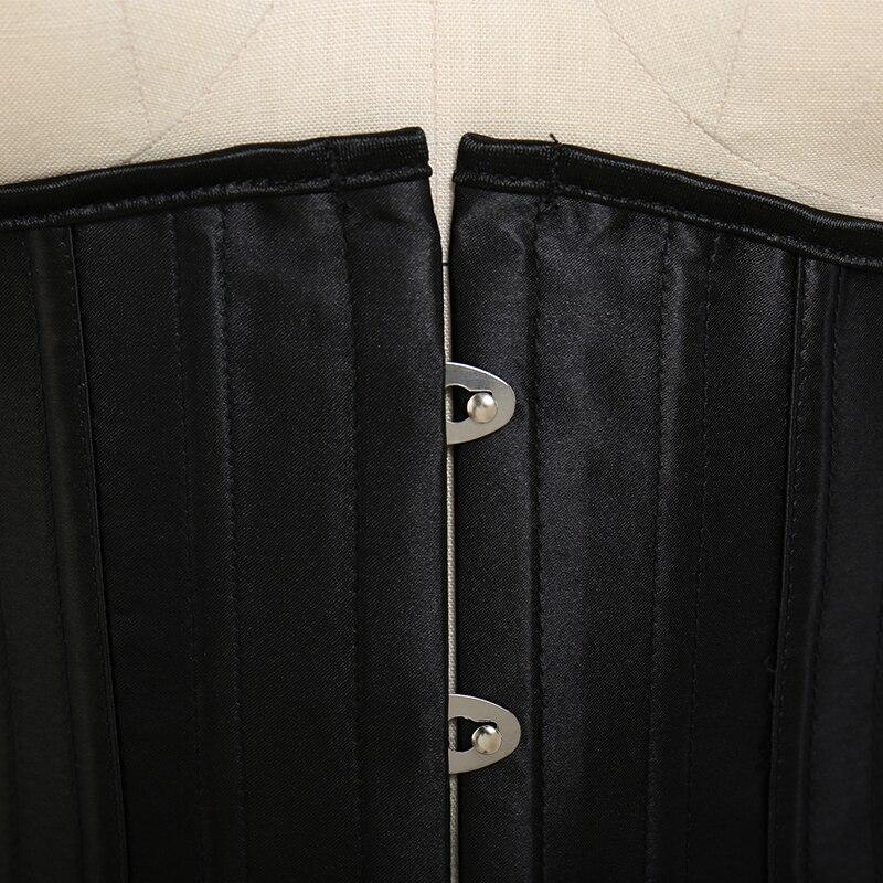 Бюстье и корсеты 24, корсет со стальными косточками, тренировочный корсет для талии, атласный корсет на шнуровке под грудью, парчовый корсет для похудения, формирователь тела