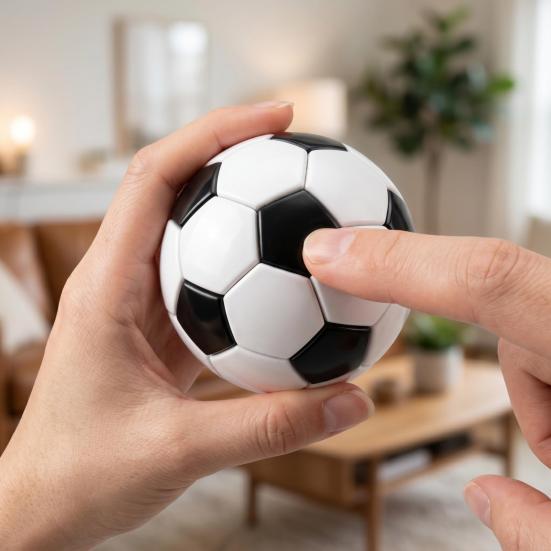 Football Toy, Clicking Toy Mini Soccer Fidget Clicker for Anxiety Stress Relief,