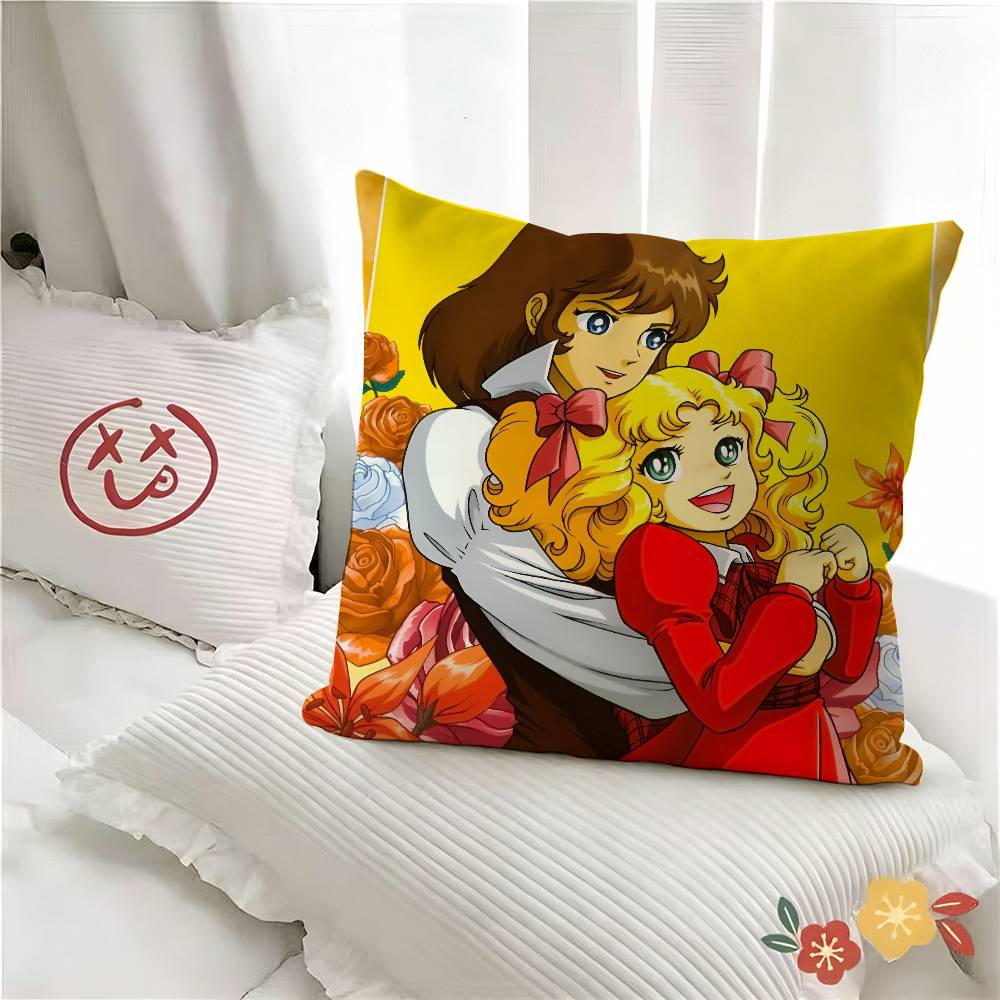 pc Anime MManga CCandy Candy Pillow Case Fashion Square Pillowcase Bedroom Sofa Room Ins Decoration Leisure