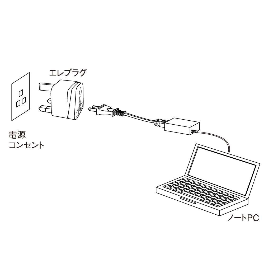 Переходник для экономичного набора из 2 электронных вилок типа C для путешествий за рубежом, (Тип С+) РВ-ПС04