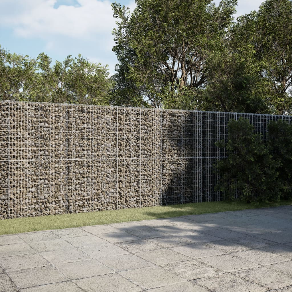 Vidaxl Kosz Gabionowy Z Pokrywą, 500X50X200 Cm, Galwanizowane Żelazo