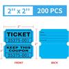 DGBDPACK 200 Raffle Tickets, 50/50 Double Ticket, Bold Numbers for Easy Reading, Ticket for Events,Class Reward & Prizes -Blue