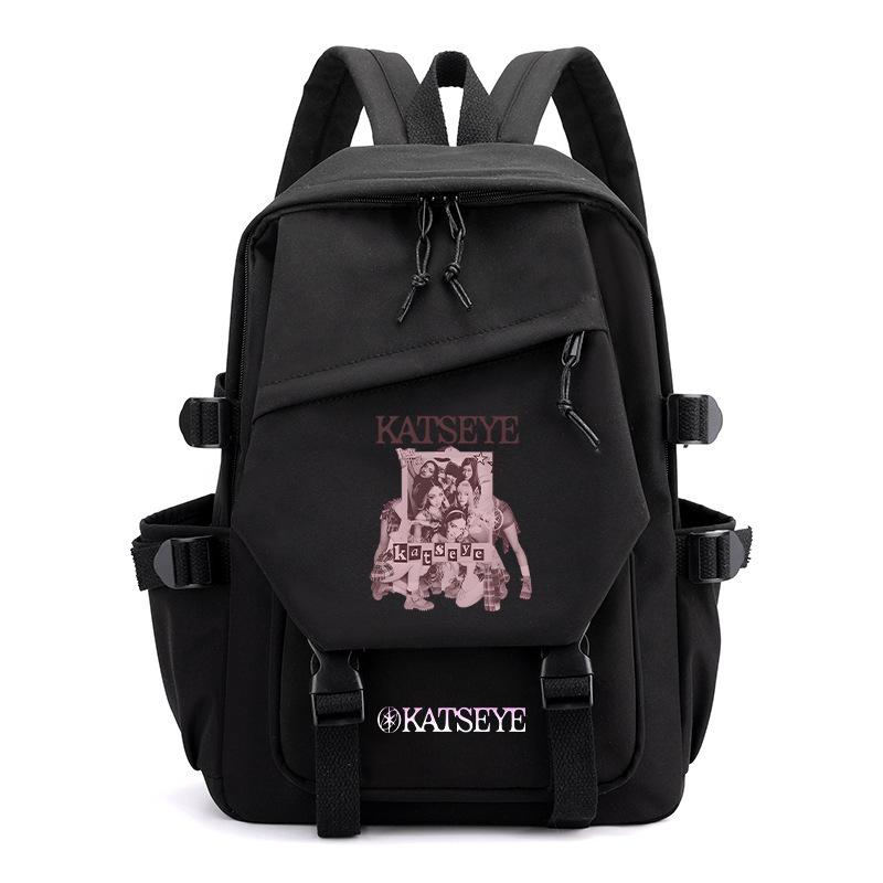 KATSEYE Backpack for School Kids Students Canvas Lightweight Outdoor Travel Daypack Anti-water Large Capacity 601123-9