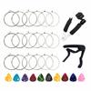 Includes 3 Full Sets of Electric Guitar Strings, 1 Guitar Capo, 1 3-in-1 Guitar Stringing Tool, and 10 Guitar Picks.