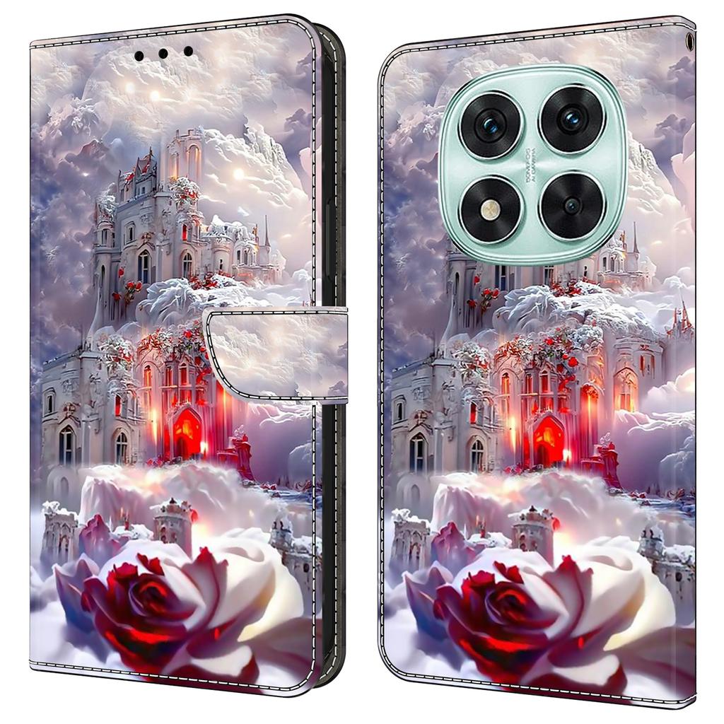 Для Xiaomi Redmi Note 14 Pro 4G Чехол Кошелек Подставка С Принтом Узор Искусственная Кожа Книжка Чехол для Телефона