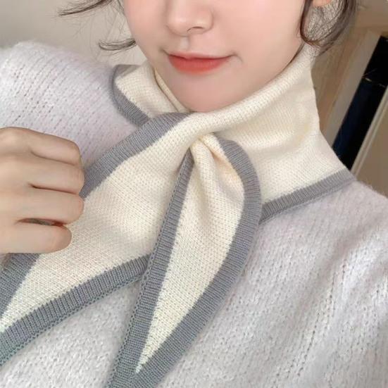 Женский шарф пэчворк цвет пирсинг обернутый короткий шарф ложный воротник зимний уличный велосипедный шарф-обертывание