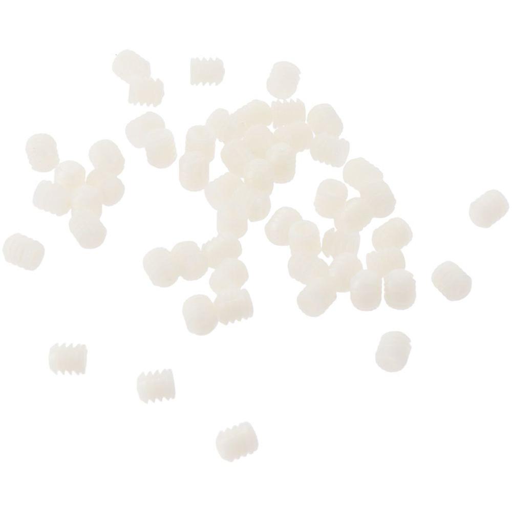 100Pcs White Hinge Dowel Inserts 0.34"x0.39" Screw Dowel Inserts Plastic Dowels  Cabinet Door
