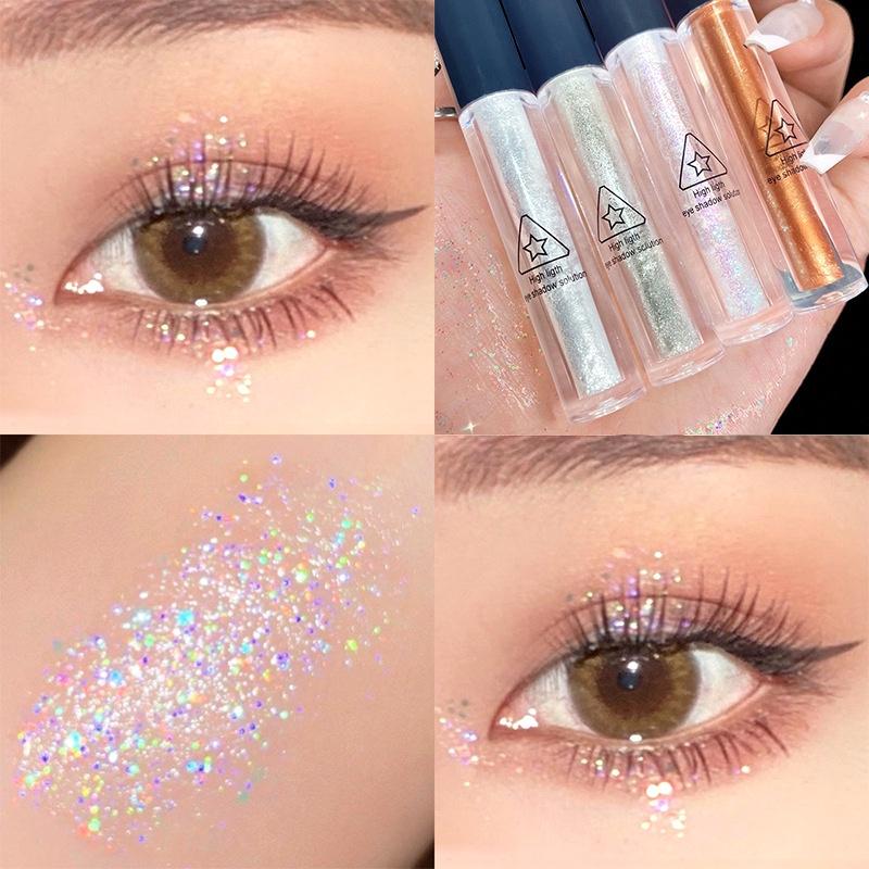 High Light Liquid Eyeshadow Wholesale Flash Waterproof Anti-perspirant Sleeper Silkworm Ultra Shiny Piece Brightening Eyeshadow Makeup Student Makeup