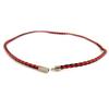 [R4043] - Braided Steel Cord 'Leather' Black Red - 45 Cm 4 Mm