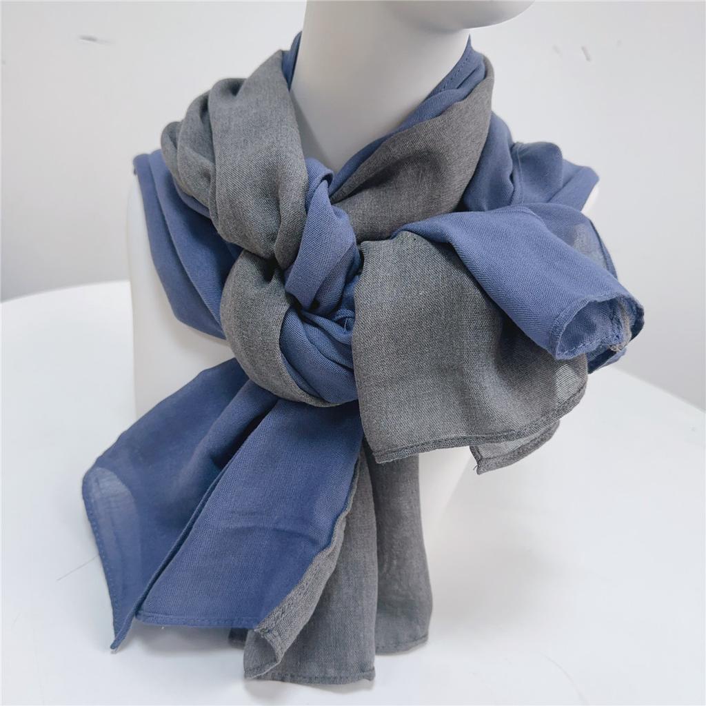 New Linen And Cotton Scarf Long Color Patch Scarf Shawl Autumn Winter Warm Artistic Woman Scarf 79x190cm