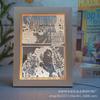 Beech Wood 3D Luminous Photo Frame Night Light - LED Desk Lamp USB Ornament