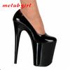 Mclubgirl High Heeled Shoes Spring Women's Shoes Professional PU Versatile Thin Heel Pointy 20cm Heel 10cm Platform YKC