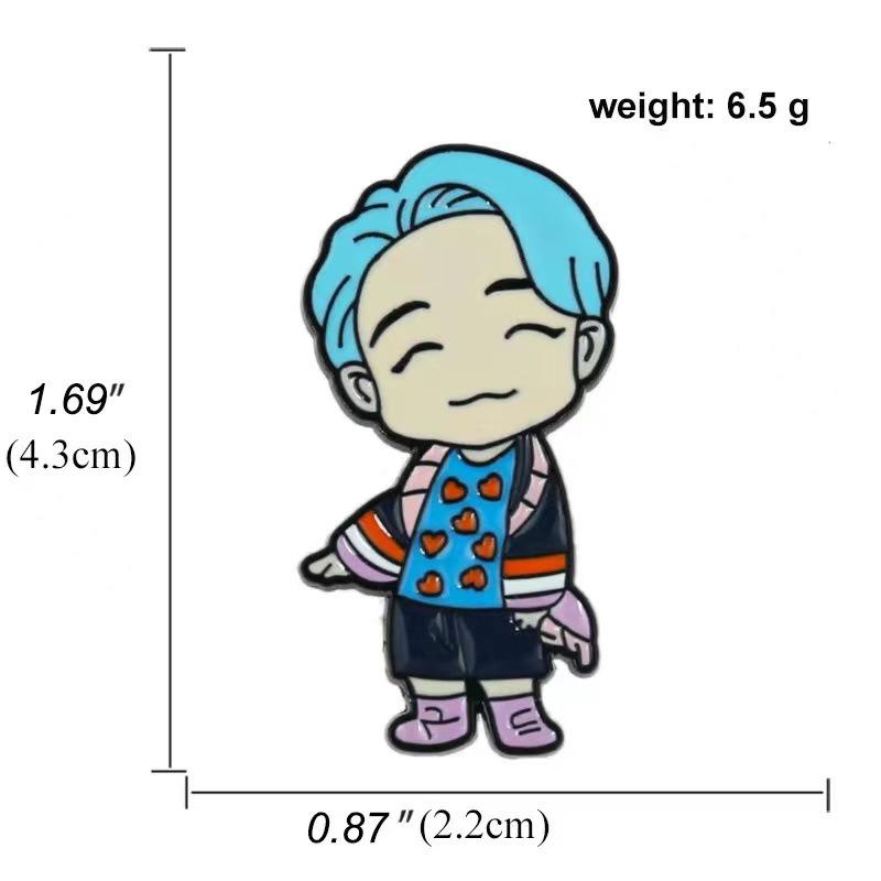 Японская мультяшная брошь с капельным маслом: Модный металлический значок для одежды и сумок