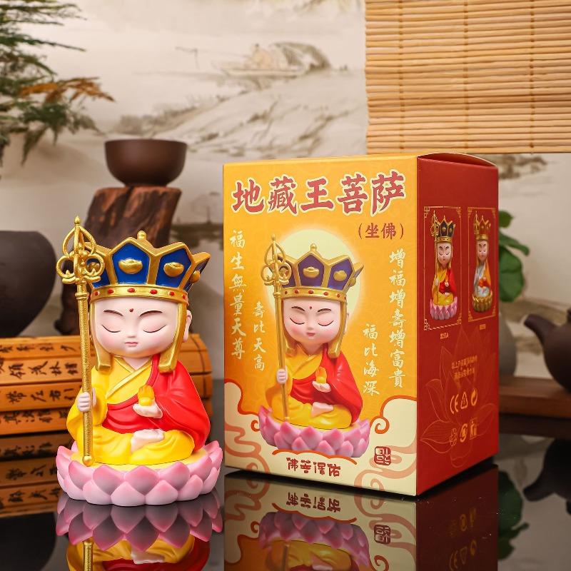 Смоляные изделия ручной работы и украшения Бодхисаттвы Ди Цзан Вана с горы Цзюхуа, Маленький монах-Будда