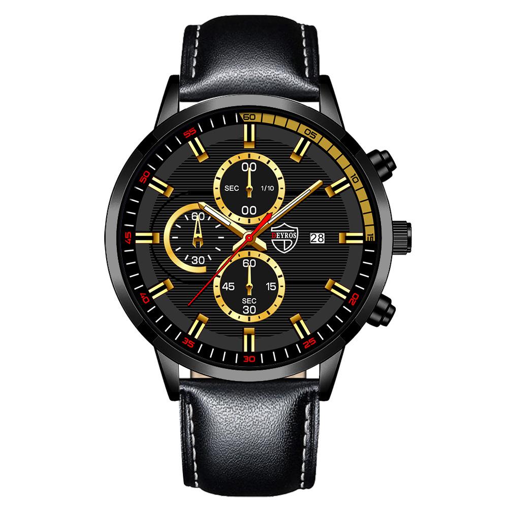 Fashion Calendar Watch Men's Watch Quartz Watch Men's Leather Watch Casual Watch Sports Watch Student Watch Men's