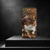 Autumn leaves cat Phone Case For Samsung S 25,24,23,22,30,21,10,9,Ultra,Plus,Lite,FE,4,5G Black Soft Case