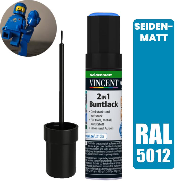 Blue touch-up paint for kitchen and living room furniture RAL 5012 semi-matt