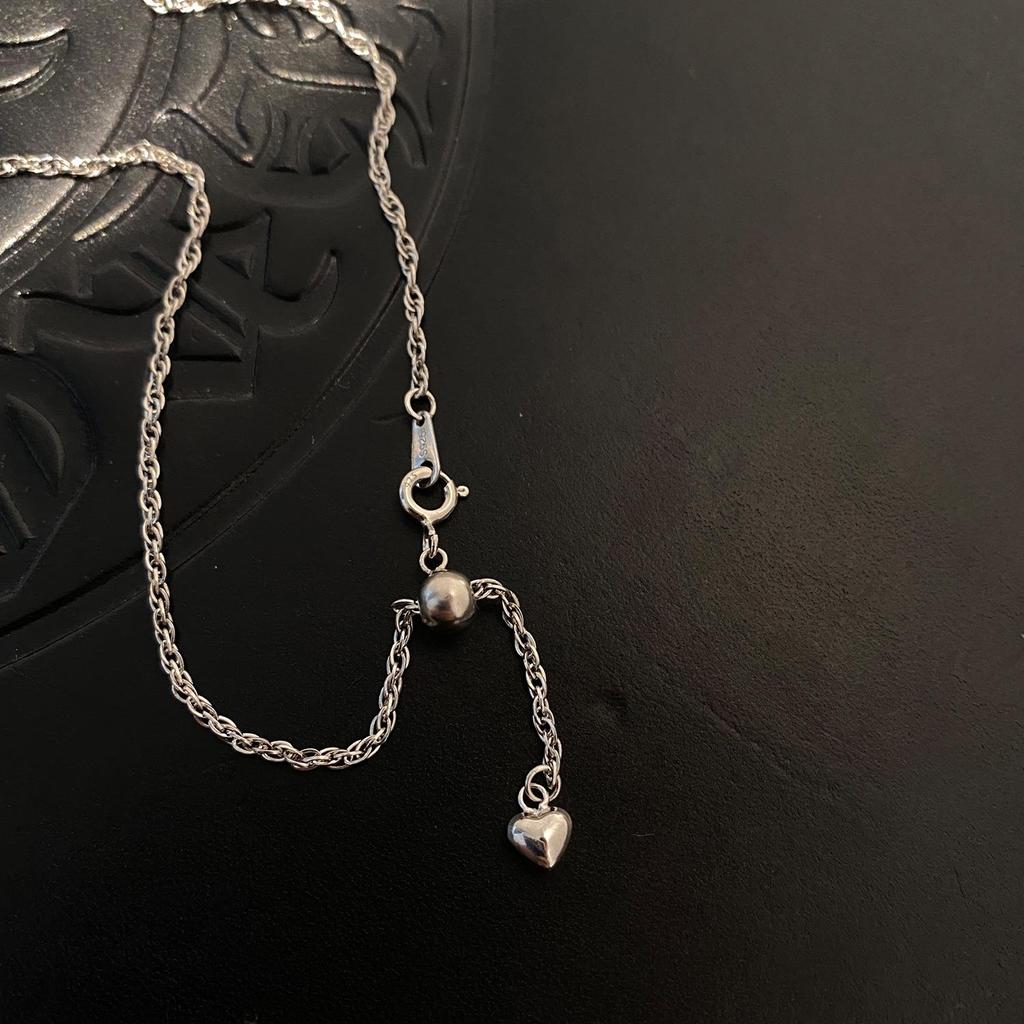 Minimalist Women's Pearl Necklace, S925 Sterling Silver, Adjustable Long Sweater Chain