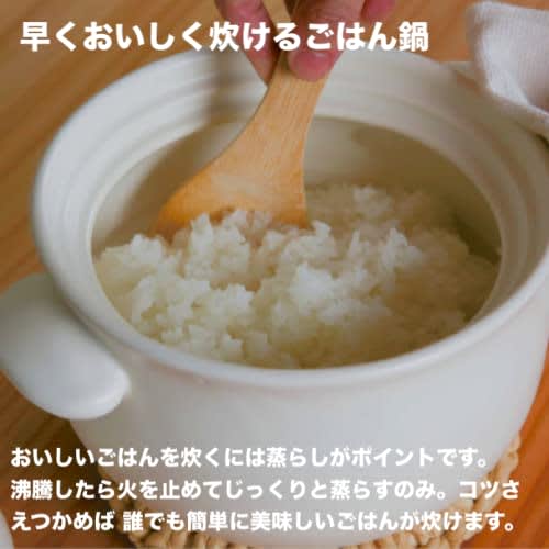 Глиняный горшок для риса Taisei Kiln Banko Ware, вместимость 3 чашки, белый / Сделано в Японии, подходит для прямого нагрева, микроволновой печи, посудомоечной машины и духовки / R