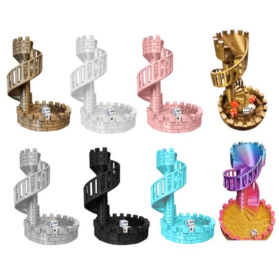 DND Dice Tower with Tray Dice Rolling Tower Dice Board Games Accessories for Role Playing Game Dungeons And Dragons D&D TRPG