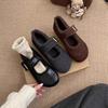Ретро велюровые Birkenstocks женские осенне-зимние теплые пушистые туфли с ремешком Мэри Джейн хлопковые туфли