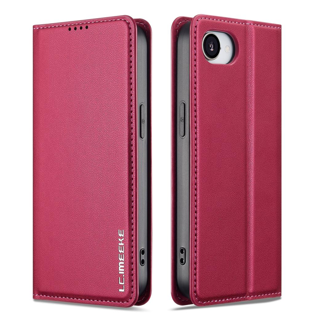 Прочный Кошелек-книжка с Магнитными Слотами для Карт из Кожи для iPhone 16 Pro Max 16E 15 14 13 12 11 Флип Тонкая Сумка Бизнес Карманный Чехол