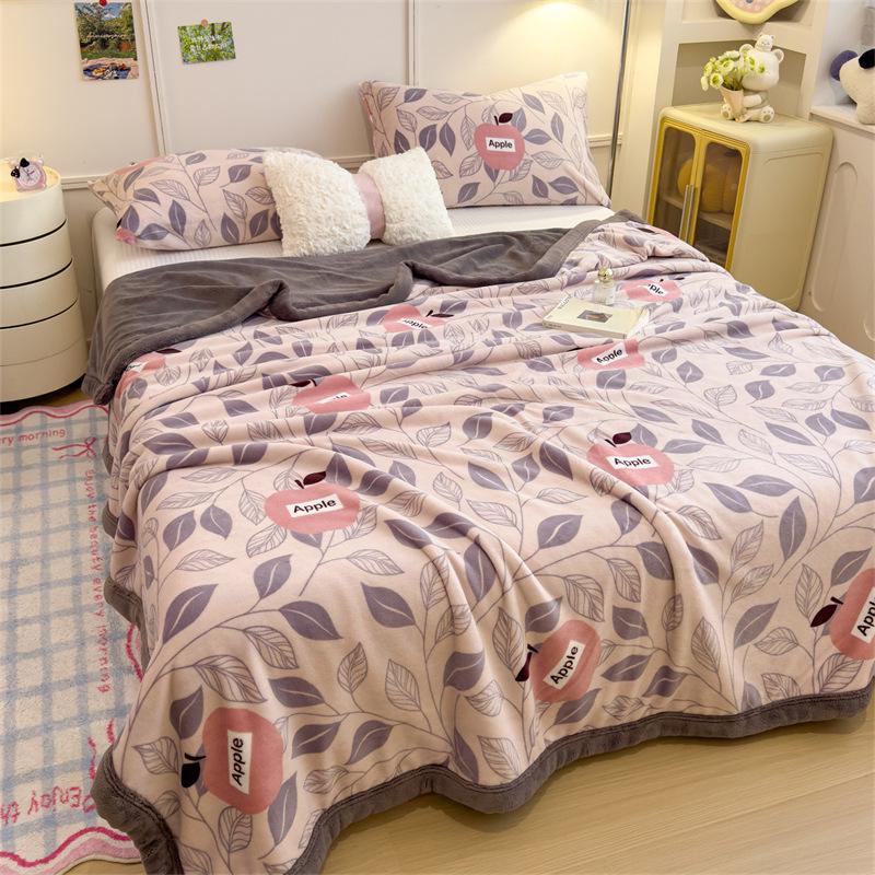 Yunjin Double-Sided Winter Fleece Blanket - Thick, Cozy Sofa Throw & Office Shawl