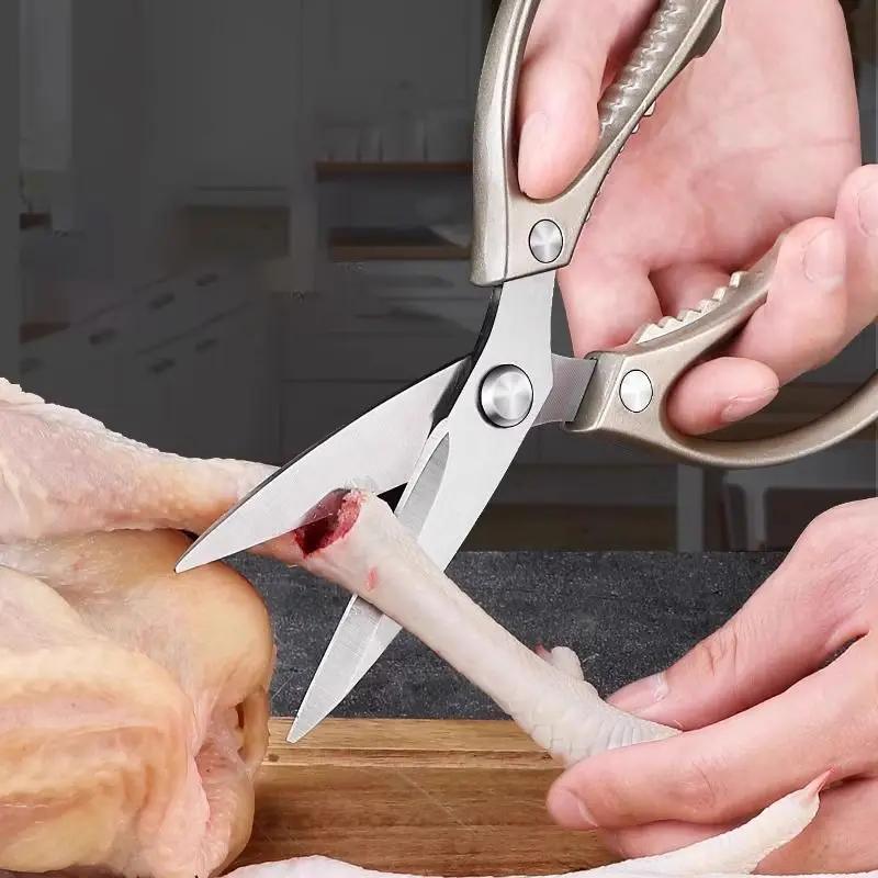 Кухонные ножницы для резки костей, мощные ножницы для куриных костей, многофункциональные ножницы для разделки мяса и костей, ножницы для рыбы