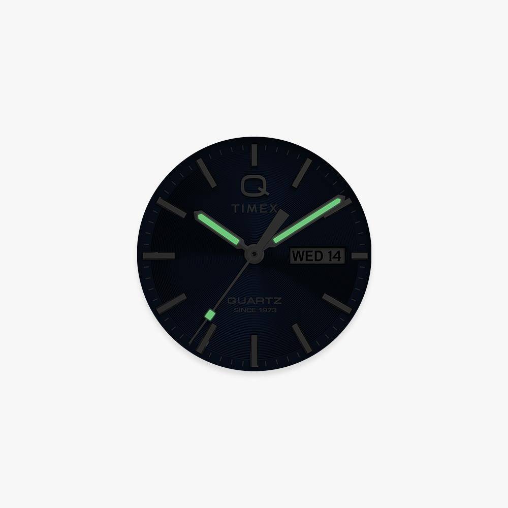 TIMEX Q TIMEX Continental День-Дата Синий Циферблат Металлические Часы 39мм TW2Y25100