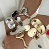 Ingemark Преувеличенные Винтажные Металлические Широкие Браслеты-Манжеты Золотого Цвета Геометрические Хип-Хоп Браслеты Для Женщин Мужчин Эстетичные Ювелирные Изделия Подарок