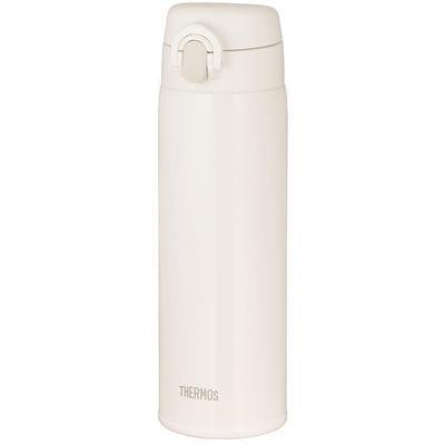 Термос Thermos с вакуумной изоляцией, портативная кружка, 500 мл, цвет Alpen White, легко моется, съемное горлышко, сверхлегкий, компактный тип, открывается одним нажатием, из нержавеющей стали, модель AWH