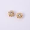 1/6Pcs Women Button Covers Shiny Rhinestone Cufflinks Snap-on Removable Button Clips Shirt Dress Accessories