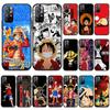 BW-40 One Piece Monkey D Luffy Soft Black Case for iPhone XR 14 15 11 12 13 6 7 8 X XS Pro Max Samsung S22 S23 S21 S24 FE Ultra S8 Plus
