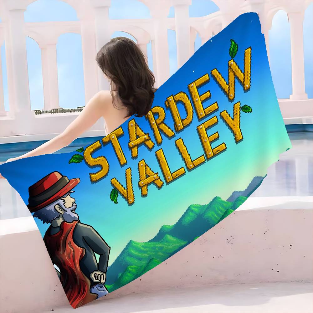 S-Stardew V-Valley Банное полотенце Микрофибра Мягкое Впитывающее Дышащее Для Девочек Детей Декоративное Мультяшное Пляжное полотенце