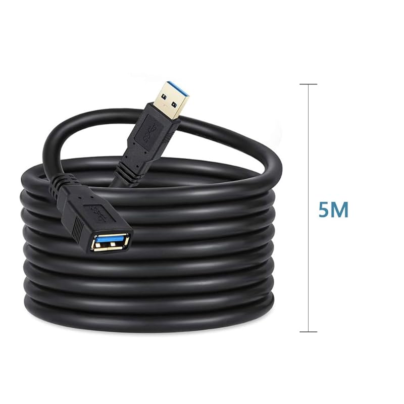 Удлинительный кабель USB3.0 USB-кабель [5 м, штекер-гнездо] Высокоскоростная передача данных 5 Гбит/с Диск/мышь/Xbox/клавиатура/картридер, принтер и т. д.