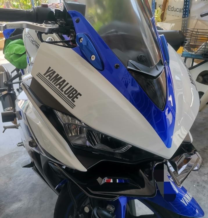 AL-mart Заглушка отверстия зеркала мотоцикла Основание заглушки зеркала Декоративная пластина Алюминий с ЧПУ Для Yamaha YZF-R25/R3 2015-2023, YZF-R15 2017-2023