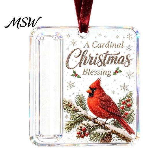 Holiday Hanging Money Holder Christmas Cash Gift Ornament, Clear Acrylic Holder, Xmas Personalized Container Tree Decoration, Funny Ways to