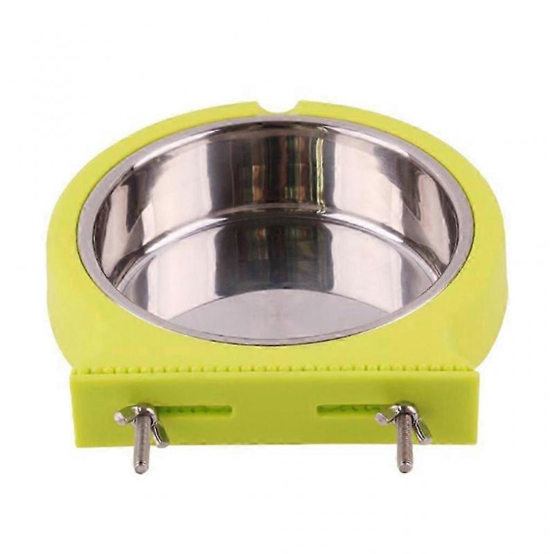 Dog Crate Bowl Removable Stainless Steel Hanging Pet Bowls Cage Feeder Dish