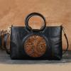 1 шт., женская элегантная сумка, роскошная дизайнерская сумка через плечо из искусственной кожи в стиле ретро с декором ручной работы.